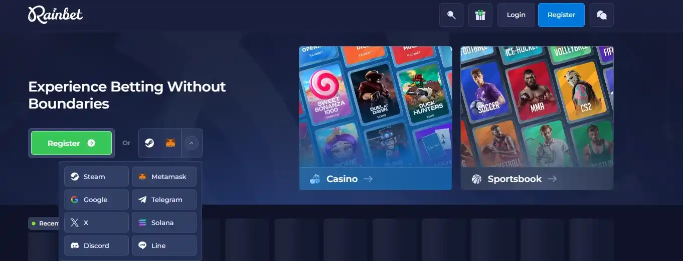 RainBet welcome bonus offer
